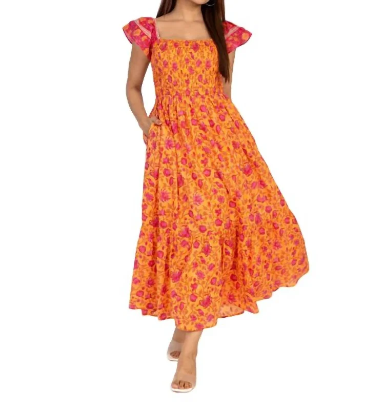 Bonus Savings Seville Maxi Dress In Coral