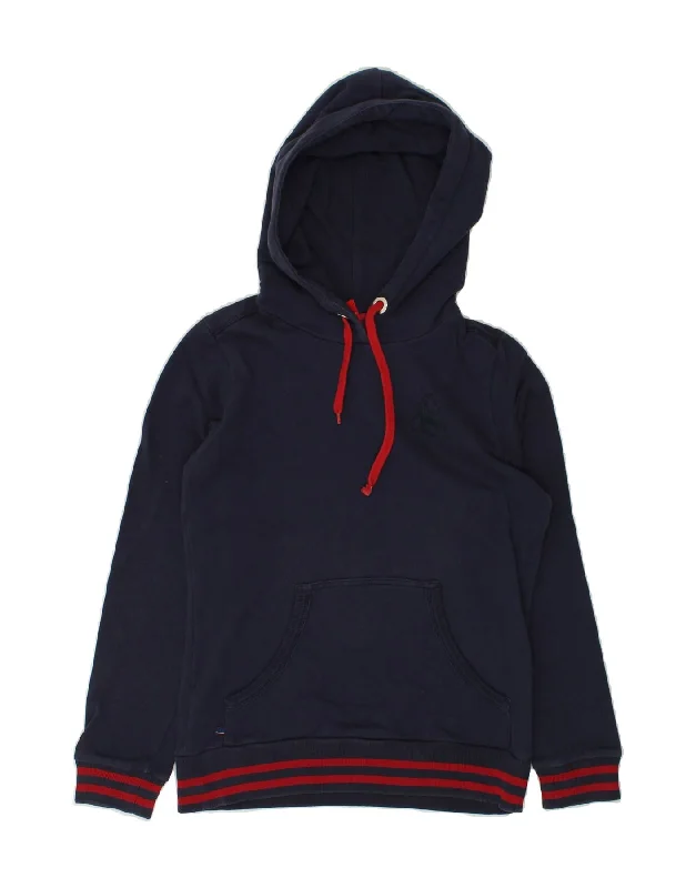Low Prices LE COQ SPORTIF Womens Hoodie Jumper UK 10 Small Navy Blue Cotton
