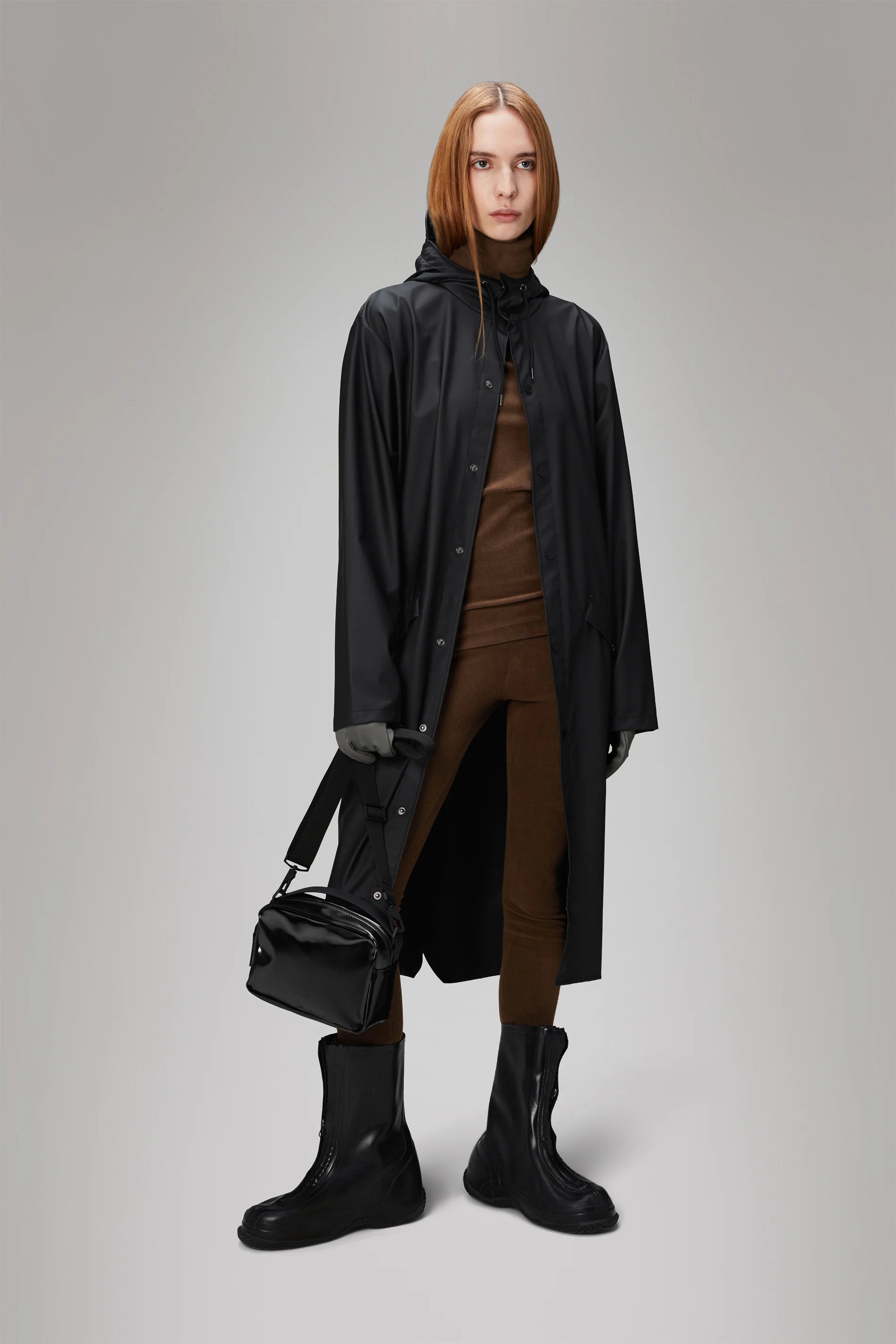 Lowest Price Black Longer Raincoat