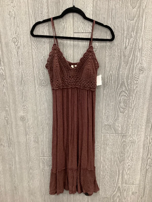 Price Meltdown Dress Casual Midi By Indulge In Brown, Size: S