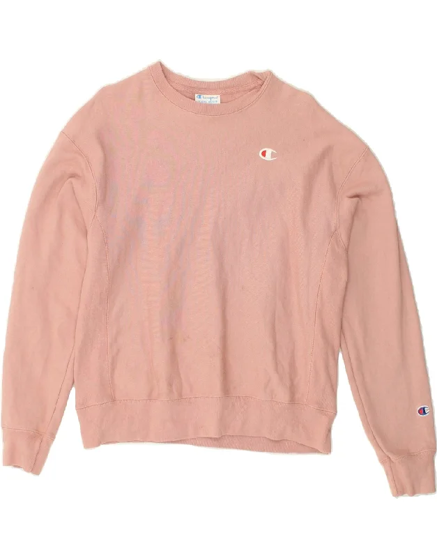 Savings Galore CHAMPION Womens Sweatshirt Jumper UK 14 Medium Pink Cotton