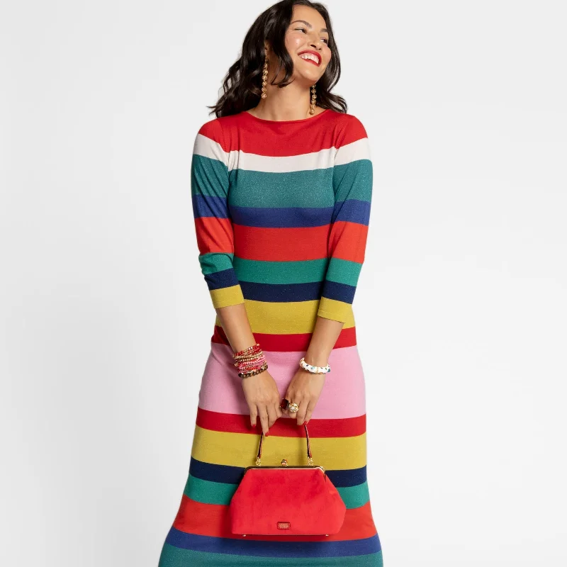 One-DAY Sale Monaco Maxi Dress Wool Multi