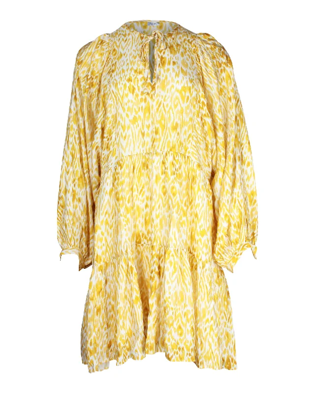 Price Slash Anine Bing Marigold Leo Madison Dress in Yellow Viscose