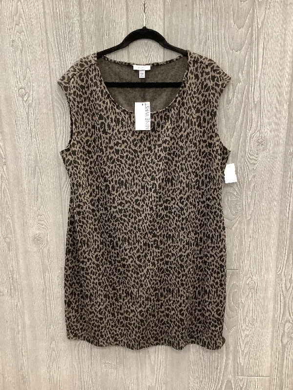 Price Break Dress Casual Short By Nine West In Black & Brown, Size: Xxl