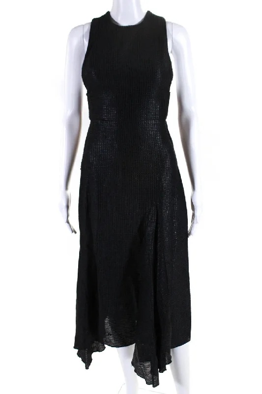 Best Seller Ellery Womens Sleeveless Halter Neck Cross Back A Line Dress Black