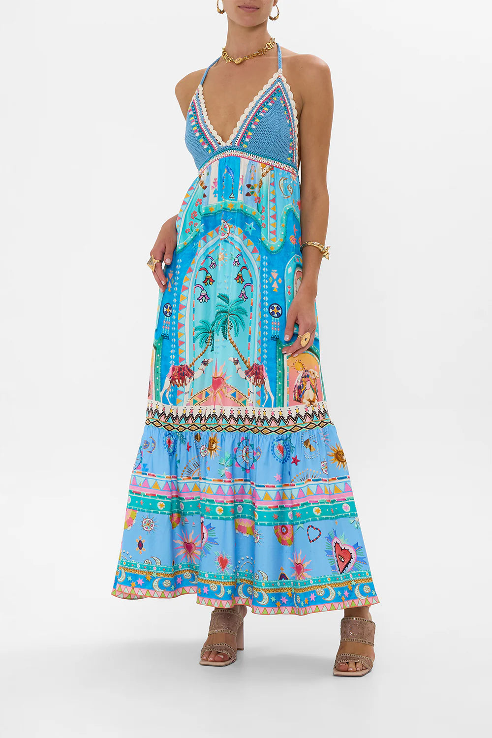 Limited Edition Camilla - Long Dress with Crochet Bra - A Painted Village