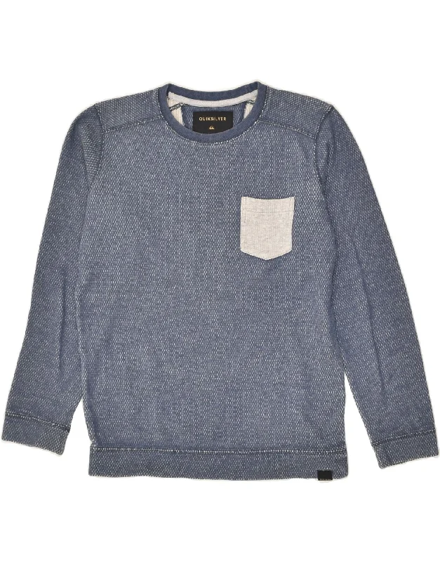 Reduced Prices QUIKSILVER Womens Sweatshirt Jumper UK 12 Medium Blue Cotton