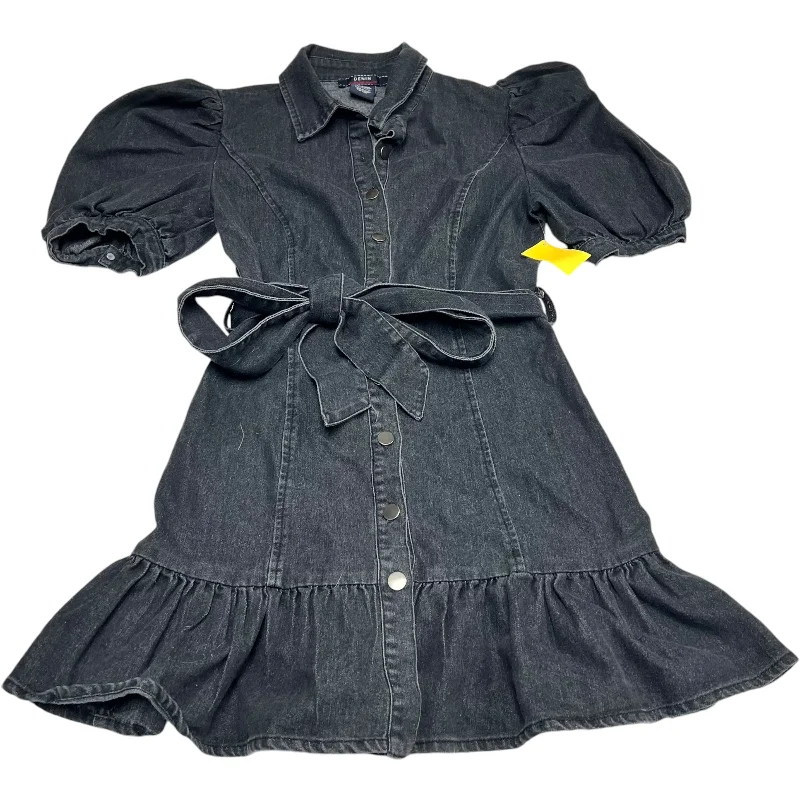 Weekend Deal Dress Casual Short By Jealous Tomato In Black Denim, Size: S