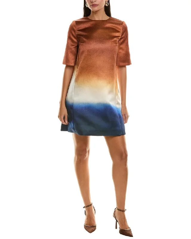 Massive Deals OSCAR DE LA RENTA SHORT SLEEVE ABTRACT OMBRE SHIF