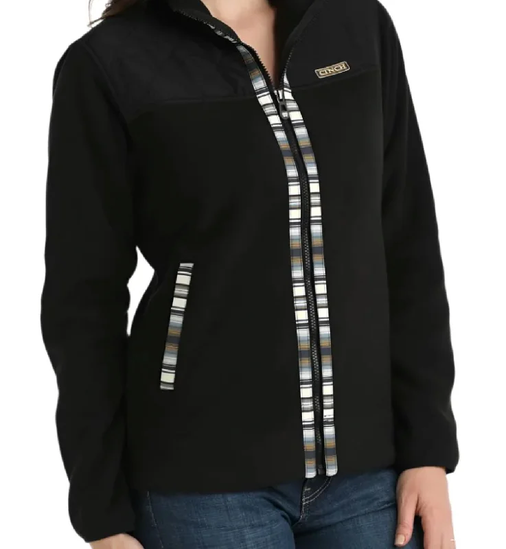 Special Promotion Cinch Contrast Trim Fleece Jacket Women’s MAJ9908001