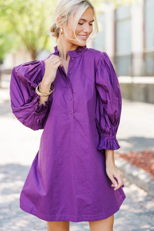Deal Alert Under The Stars Plum Purple Tie Back Dress