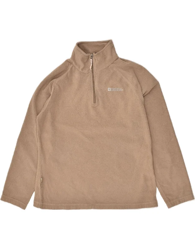 Doorbuster Deal MOUNTAIN WAREHOUSE Womens Zip Neck Fleece Jumper UK 14 Large  Brown