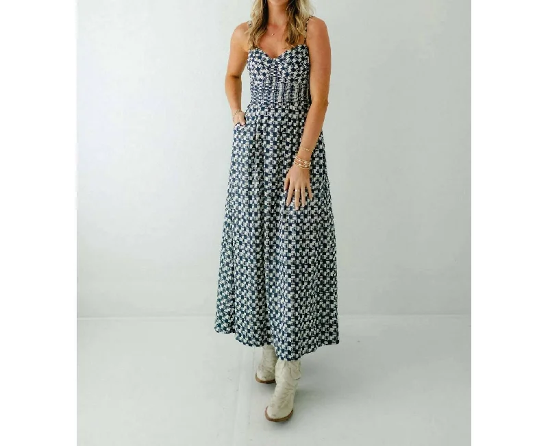 Referral Discount Ione Ankle Dress In Biarritz