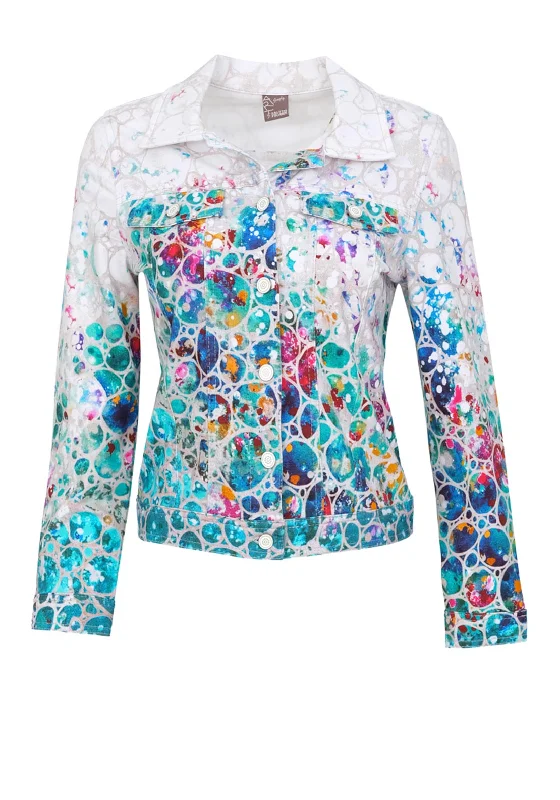 Mega Sale Dolcezza Printed Jersey Short Jacket, Multi
