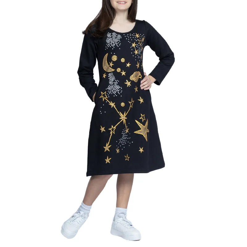 Markdowns Space Kids A-Line Fleece Dress