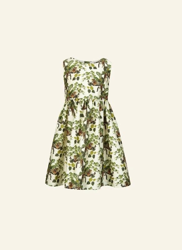 Deal Mania Martha Children's Dress - Lounging Leopard