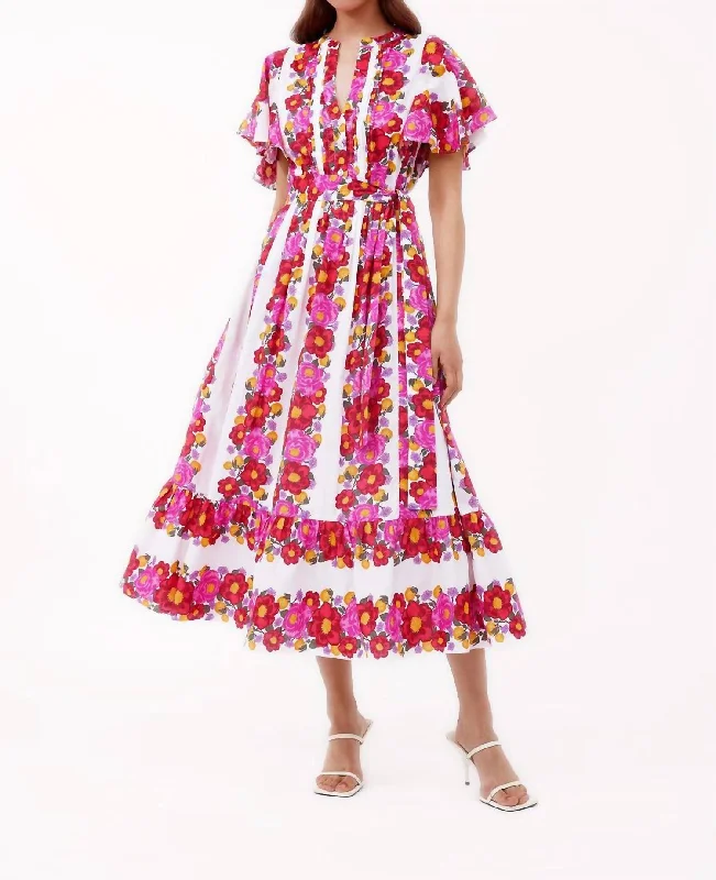 Deal Explosion Leni Dress In Grand Villa Rose