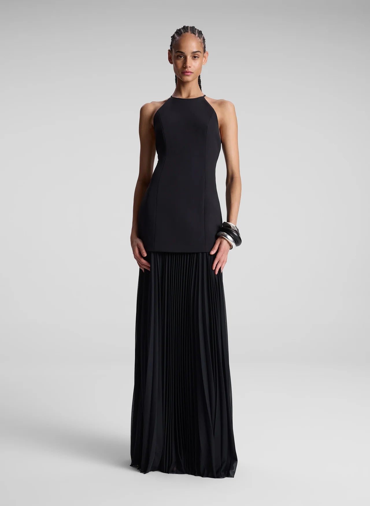 Stock Clearance A.L.C - Lana Pleated Maxi Dress - Black