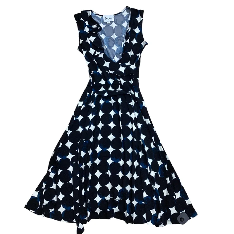Low Prices Dress Casual Midi By Leota In Black & Blue, Size: Xs