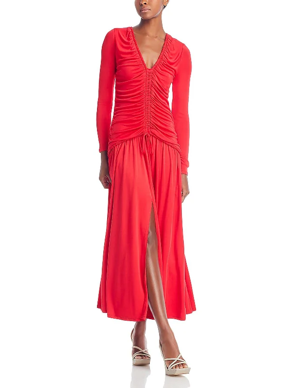 Savings Event Womens Bodycon Long Sleeve Evening Dress