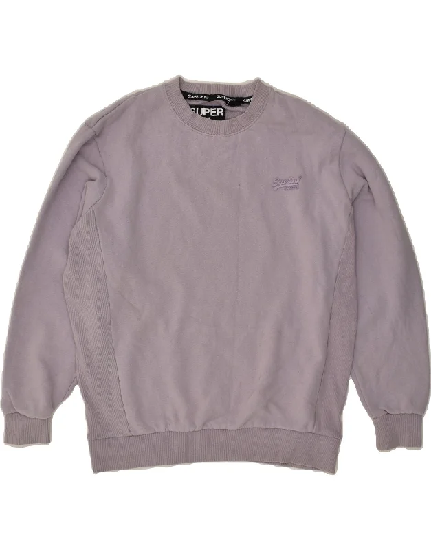 Special Savings SUPERDRY Womens Sweatshirt Jumper UK 8 Small  Purple Cotton