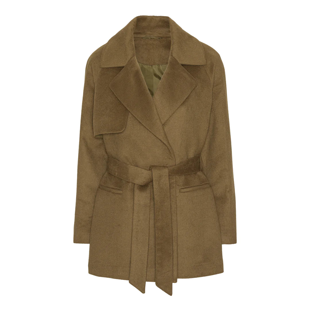 Special Buy 2nd Lana Kangaroo Wool Belted Coat