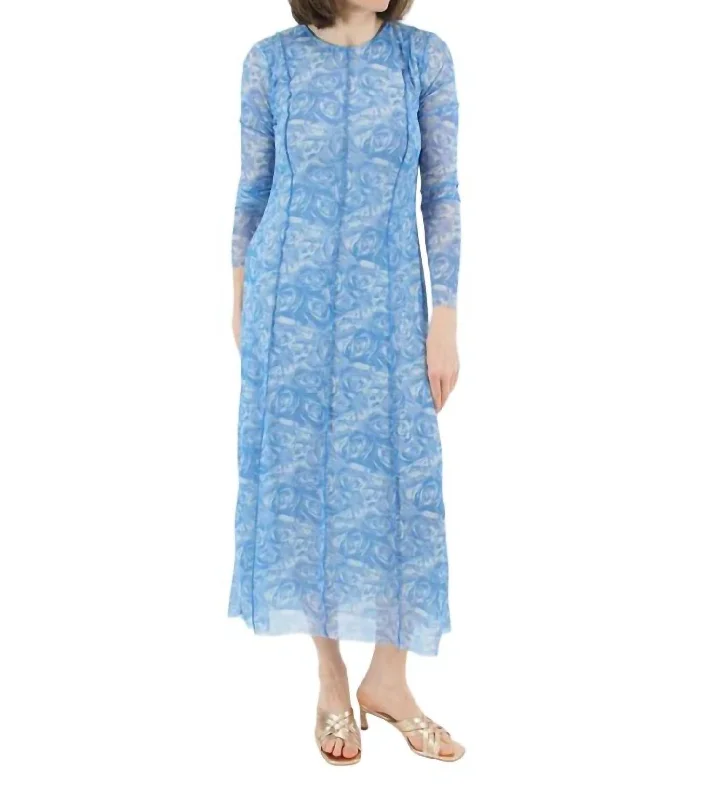 Price Slash Janti Dress In Blue Rose