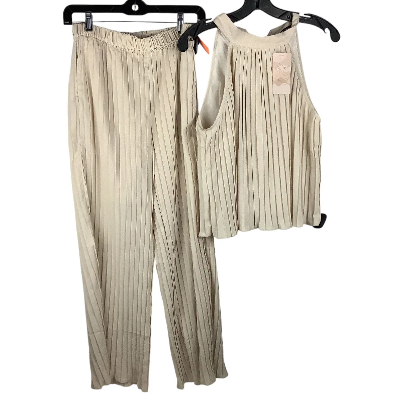 New Deals Pants Set 2pc By Clothes Mentor In Cream, Size: S