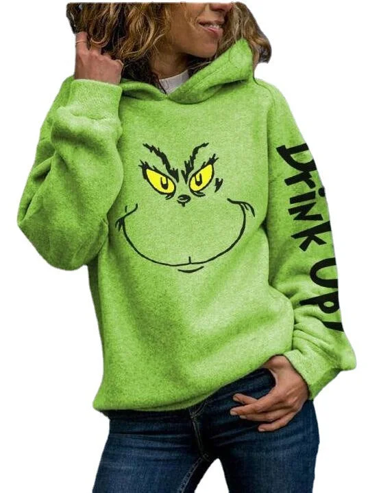 Reduced Prices Winter Christmas Christmas Geek Print Hoodie Women