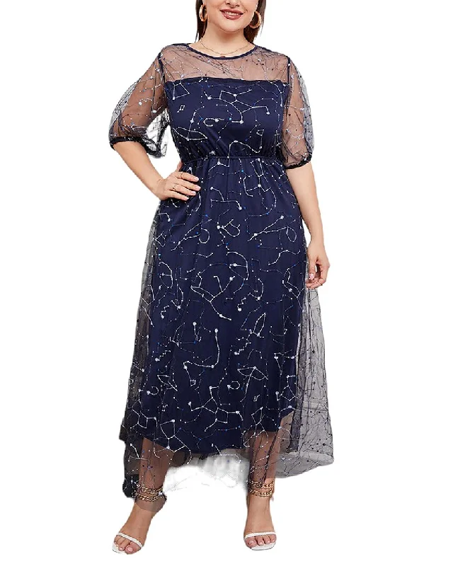 Shop and Save Nino Balcutti Plus Maxi Dress