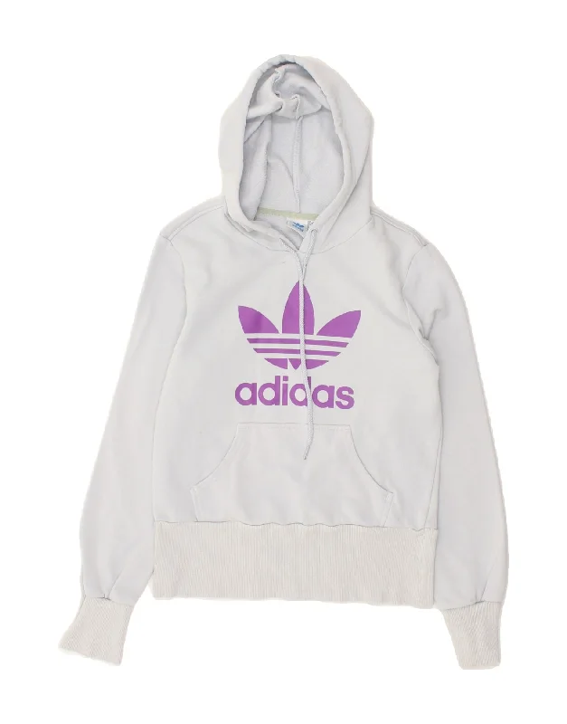 Bargain Prices ADIDAS Womens Graphic Hoodie Jumper EU 38 Medium Grey