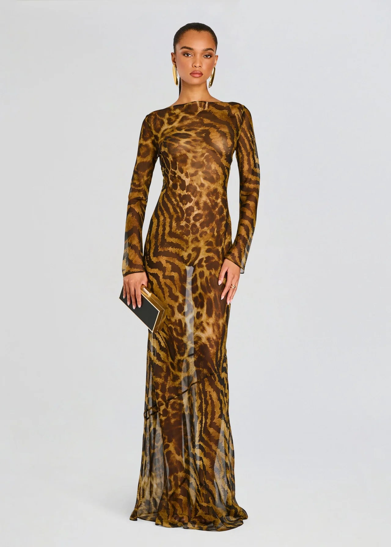 Amazing Deals Retrofete - Vienna Silk Dress - Vintage Mixed Animal