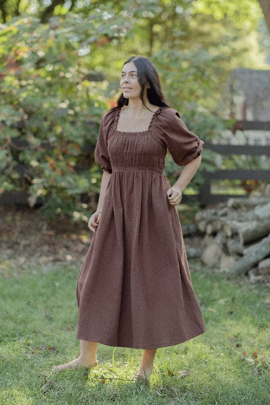 Value Deals Hayden Dress - Chocolate Brown