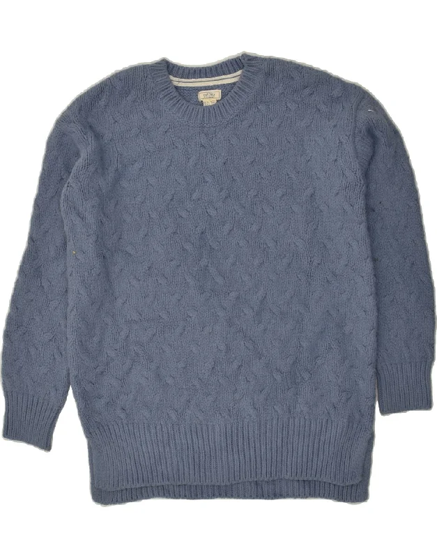 Seasonal Clearance FAT FACE Womens Loose Fit Crew Neck Jumper Sweater UK 12 Medium  Blue