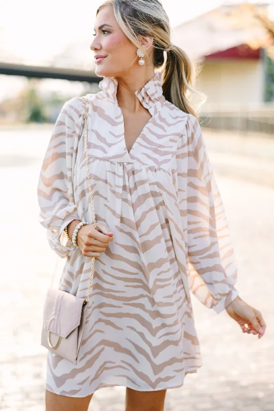 Weekend Flash Sale On The Chase Cream White Tiger Dress