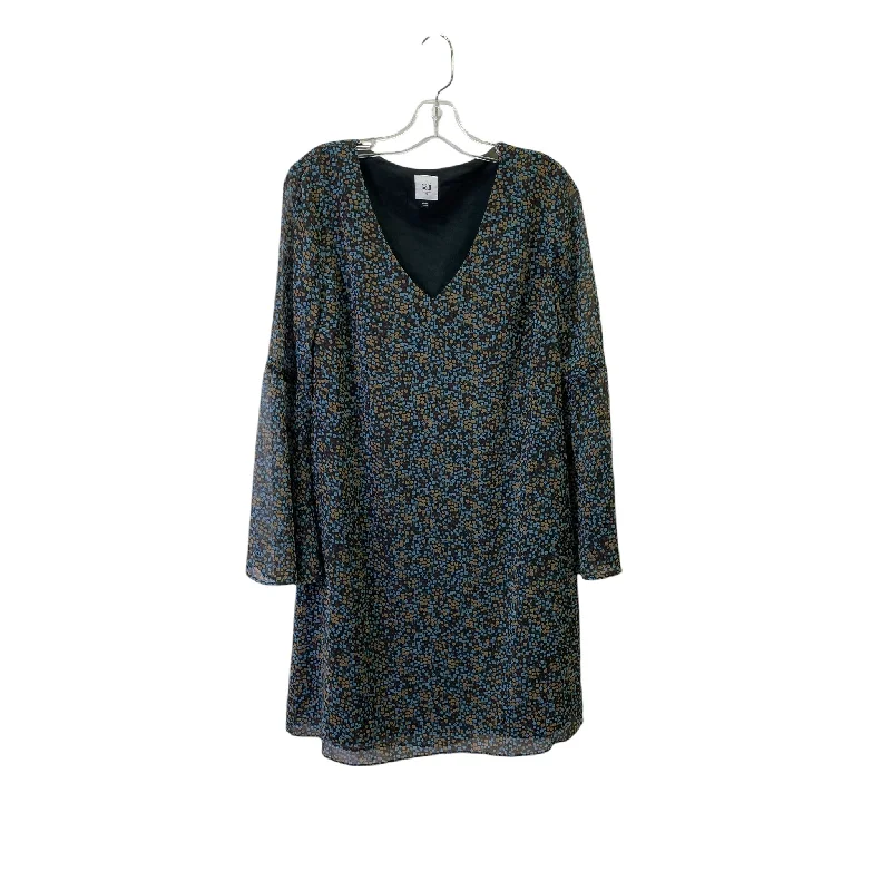 Overstock Dress Casual Short By Cabi In Black & Blue, Size:S