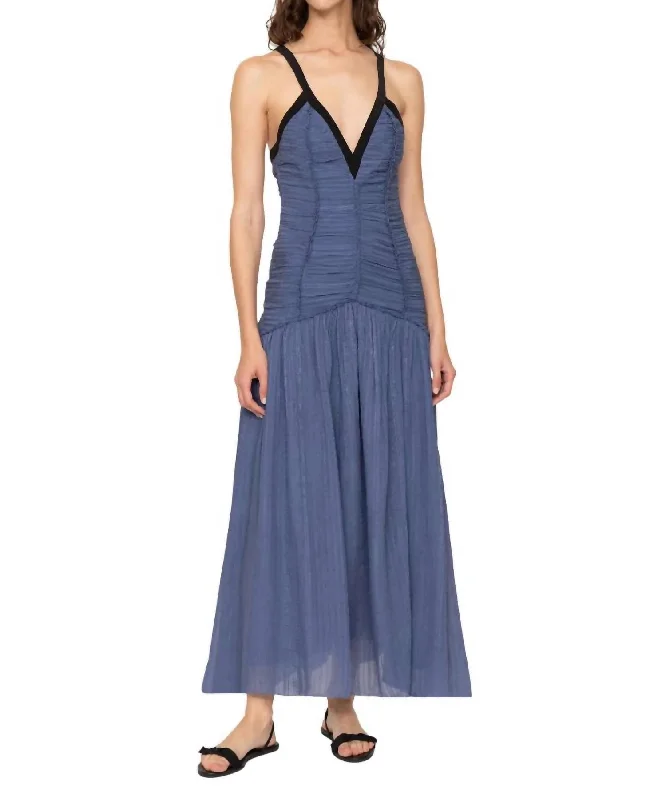 Lowest Price Tatum Silk Dress In Royal