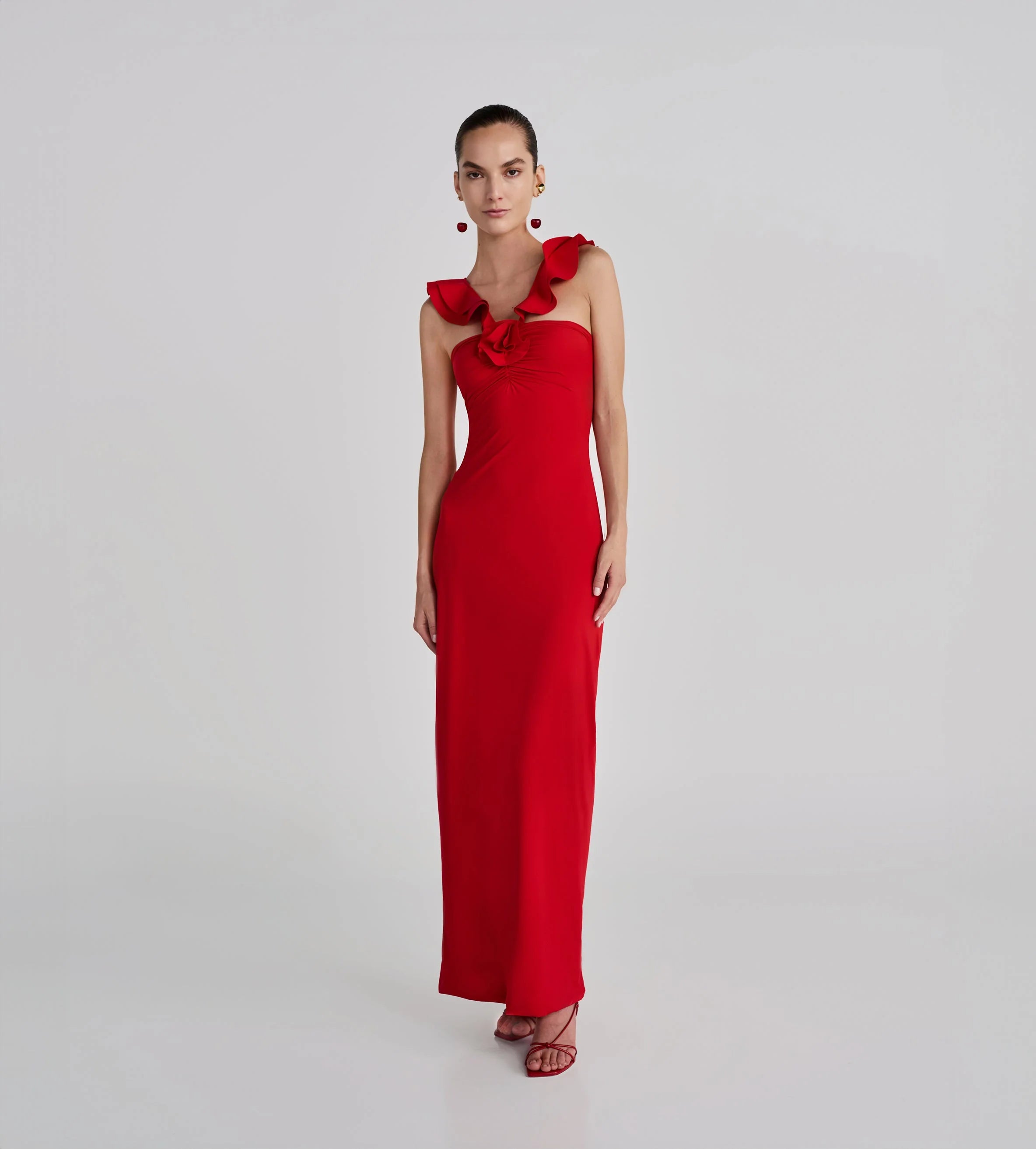 Online Only Maygel Coronel - Sortilegio Dress - Red