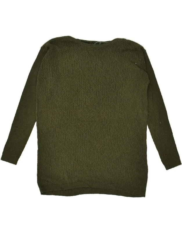 Huge Discounts FAT FACE Womens Oversized Boat Neck Jumper Sweater UK 8 Small  Green