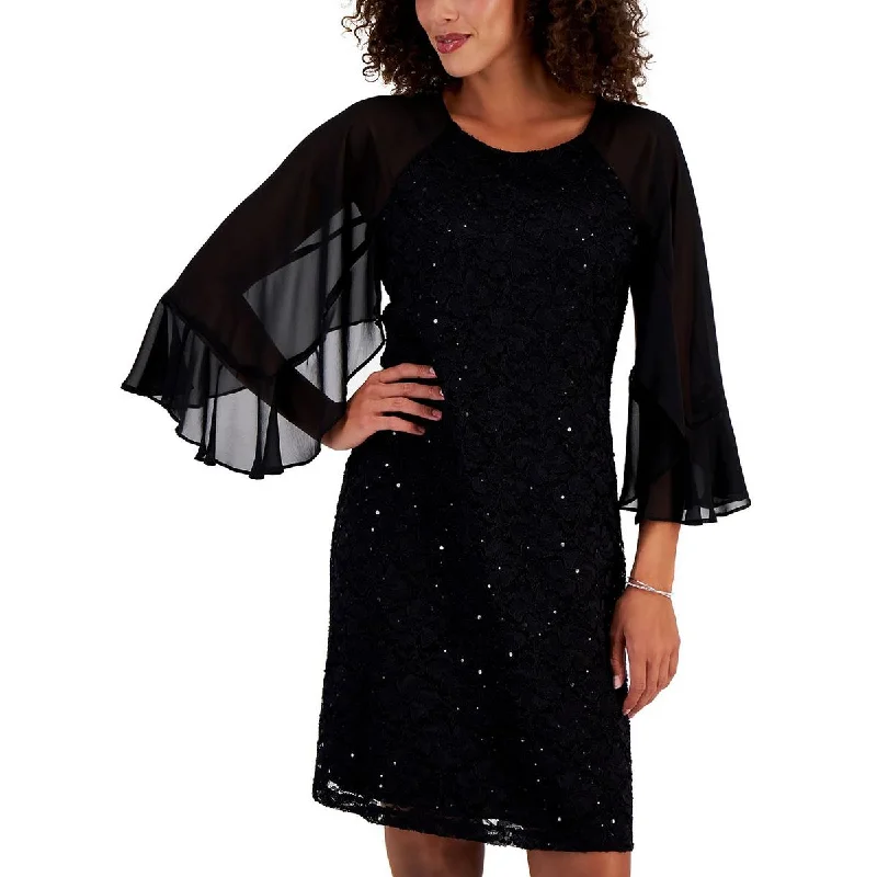 Today Only Womens Knee-Length Lace Sheath Dress