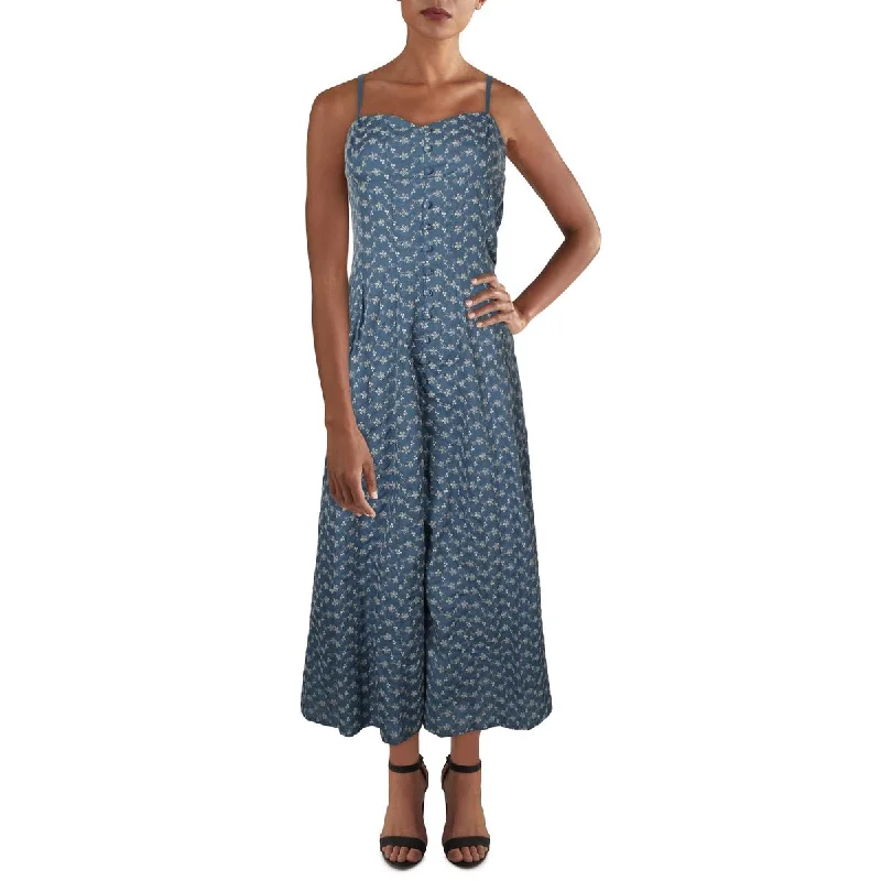 Holiday Sale Womens Embroidered Eyelet Midi Dress