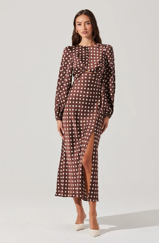 Bonus Savings Suzy Polka Dot Midi Dress