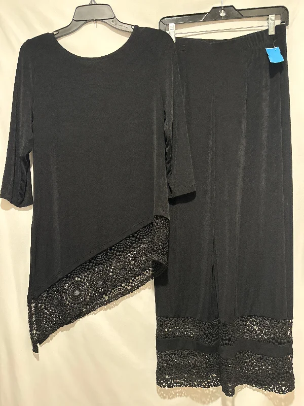 Final Sale Pants Set 2pc By Chicos In Black, Size: S