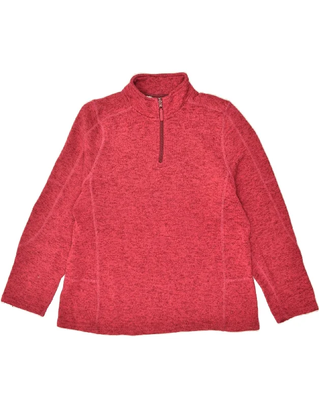 Crazy Deals MOUNTAIN WAREHOUSE Womens Zip Neck Jumper Sweater UK 18 XL Red
